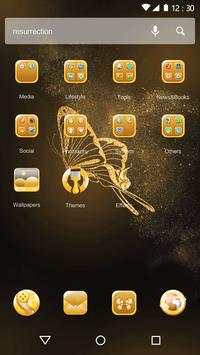 Glitter Golden - Butterfly Theme for Android screenshot 2