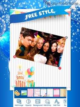 Birthday Photo, Freestyle Editor screenshot 1