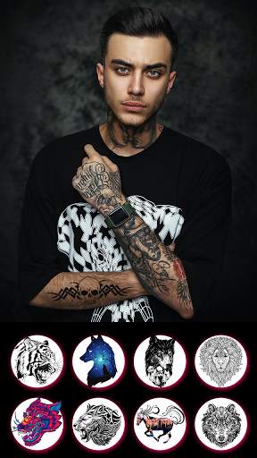 Tattoo my photo: tattoos for men- 3D tattoo design screenshot 1