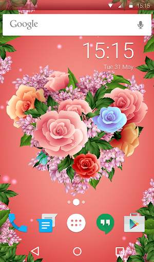 Bouquet Animated Keyboard   Live Wallpaper screenshot 6