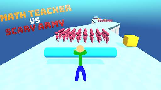 Math Crazy Teacher – Stickman Push Them All screenshot 1