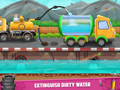 Kids Road Cleaner Truck Game screenshot 5