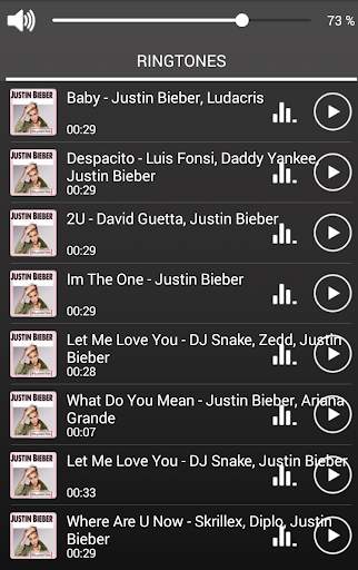 Justin Bieber Ringtones Free screenshot 2