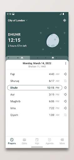 Prayer Times and Qibla screenshot 1