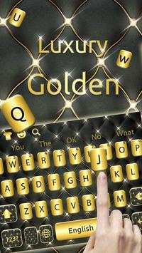 Luxury Gold Keyboard Theme screenshot 2