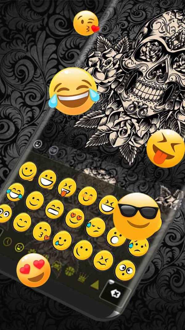 Black Rose Skull Keyboard screenshot 4