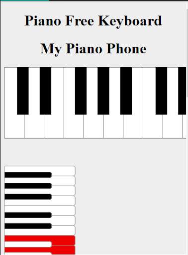 Phone Piano Keyboard Piano Free My Piano Phone screenshot 1