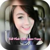 Edit photo with square frame logo