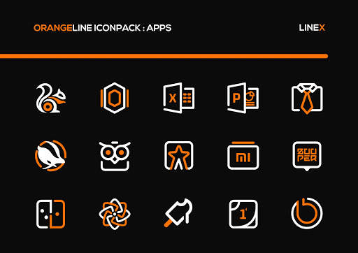 OrangeLine IconPack : LineX screenshot 4
