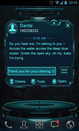 GO SMS PRO TECHNOLOGY THEME EX screenshot 2