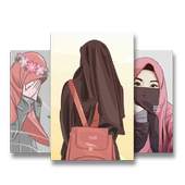 Cartoon Muslimah : Wallpaper and DP 1.0
