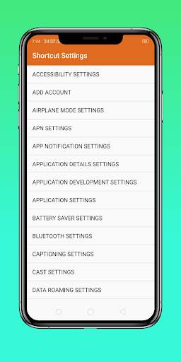 Smart Settings - One Click Open Phone Settings screenshot 2