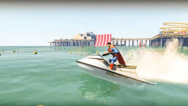 Superheroes Jet ski stunts: Top Racing Game 2018 screenshot 3