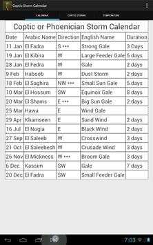 Coptic Storm Calendar screenshot 3