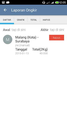 Ongkos Kirim JNE screenshot 6