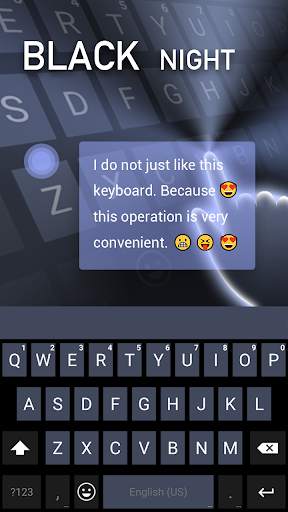 Black Night Emoji Keyboard स्क्रीनशॉट 2