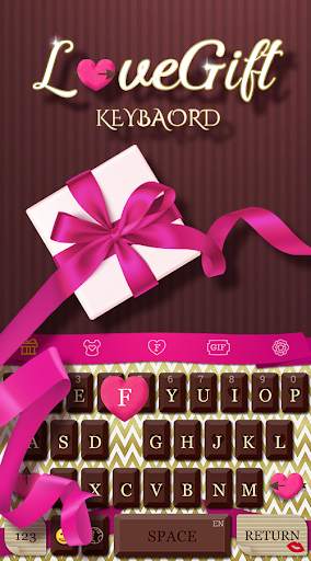 Love Gift Keyboard Theme स्क्रीनशॉट 1