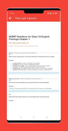 English NCERT Solutions Class 12 Offline screenshot 6