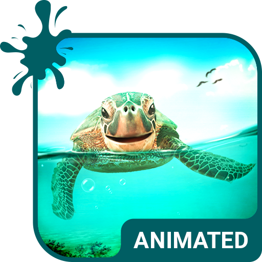 Cute Turtle Animated Keyboard + Live Wallpaper icon