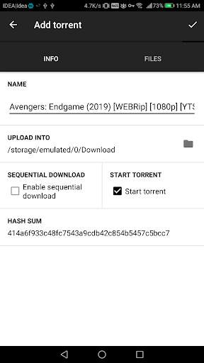 Torrent Lite (Dark Mode) screenshot 2