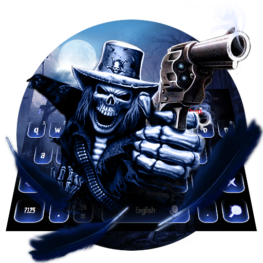 3D Skull Gun Parallax Keyboard Theme icon