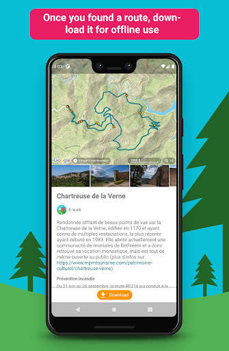 E-walk hiking & trekking offline GPS screenshot 3