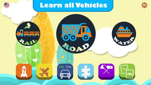 Vehicles for Kids - Flashcards, Sounds, Puzzles скриншот 1