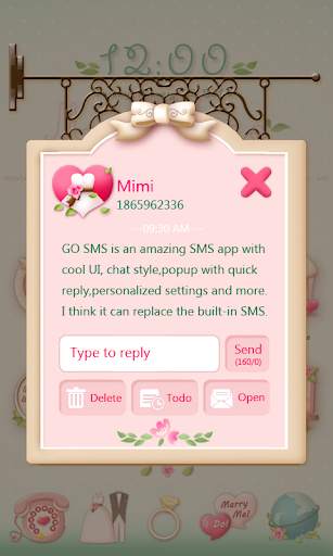GO SMS PRO MARRY ME THEME screenshot 4