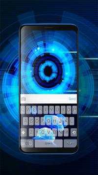 Keyboard Neon Blue Theme screenshot 1