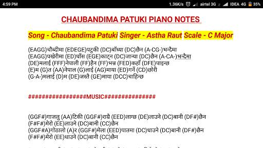 Nepali Songs Piano And Flute Notes screenshot 10