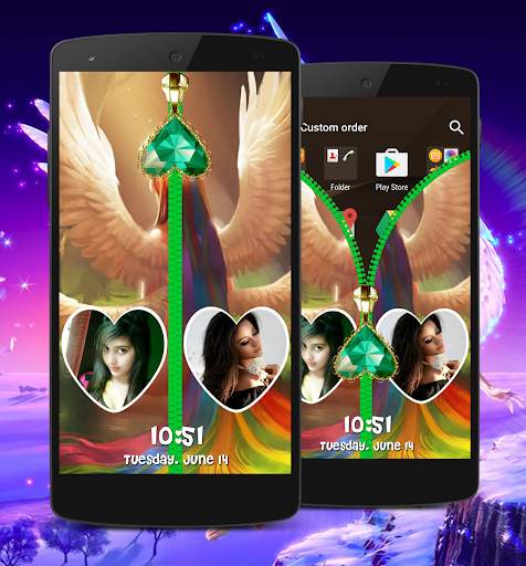 Angel Zipper Lock Screen screenshot 2