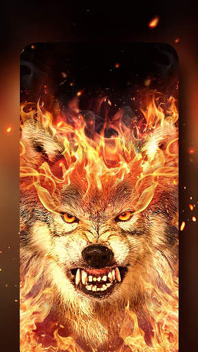 Fire Wolf Live Wallpaper & Launcher Themes screenshot 4
