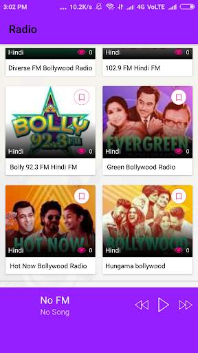 Bollywood Fm Radio 100  stations Hindi screenshot 2