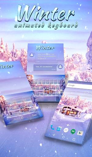 Winter Animated Keyboard   Live Wallpaper screenshot 1
