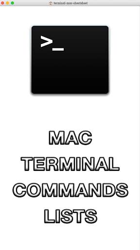 MAC Terminal Commands Lists скриншот 1