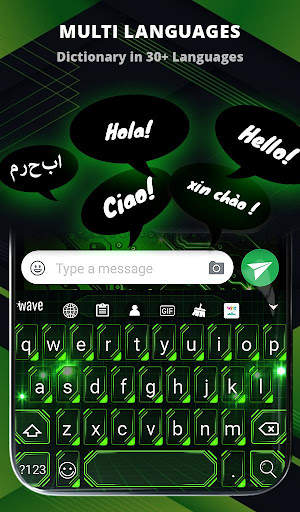 Cyber Green Wallpaper Keyboard screenshot 4