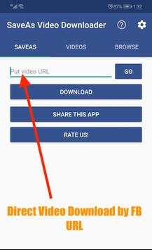 SaveAs Video Downloader for Facebook screenshot 3