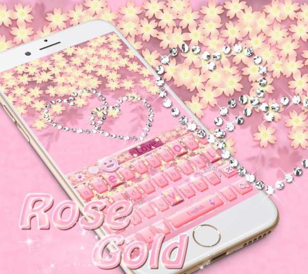 Rose Gold Diamond Keyboard screenshot 3