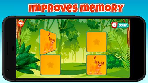 Animals memory game for kids. Matching game. screenshot 3