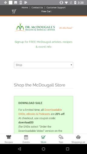 Dr. McDougall Mobile Cookbook स्क्रीनशॉट 7