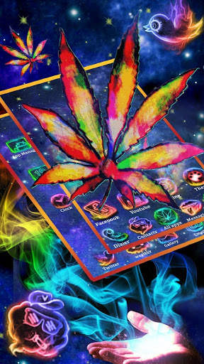 Smoky, Weed, Rastaथीम HD वॉलपेपर 3D आइकन स्क्रीनशॉट 1