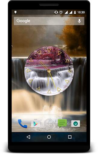 Waterfall Clock Live Wallpaper screenshot 7