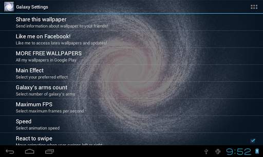 Galaxy Live Wallpaper screenshot 8