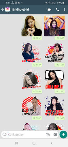 Stiker WA Jennie Blackpink for WAStickerApps screenshot 4