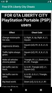 Portable GTA Liberty City Cheats screenshot 5