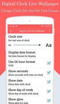 Digital Clock Live Wallpaper 2 تصوير الشاشة