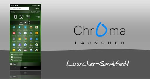 Chroma Launcher - Pocket PC Style Home screenshot 1
