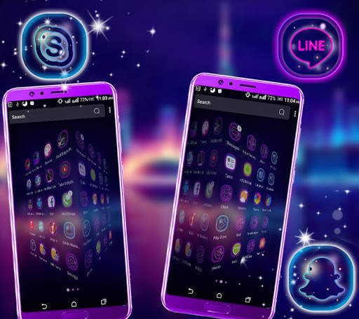 Neon City Launcher Theme screenshot 4