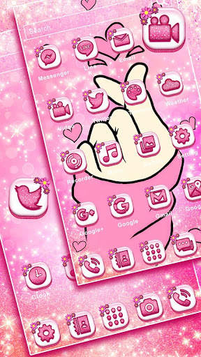 Bling Love Heart Launcher Theme Live HD Wallpapers screenshot 3