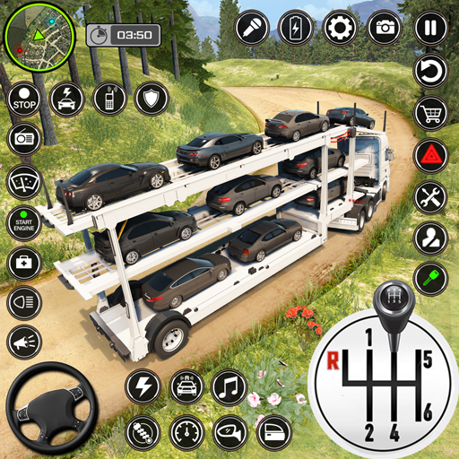 Offroad Car Transporter Truck icon